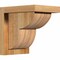 Ekena Millwork Crestline Rough Sawn Corbel w/Backplate, Western Red Cedar, 6"W x 8"D x 8"H COR06X08X08CRE01RWR - alternate 1